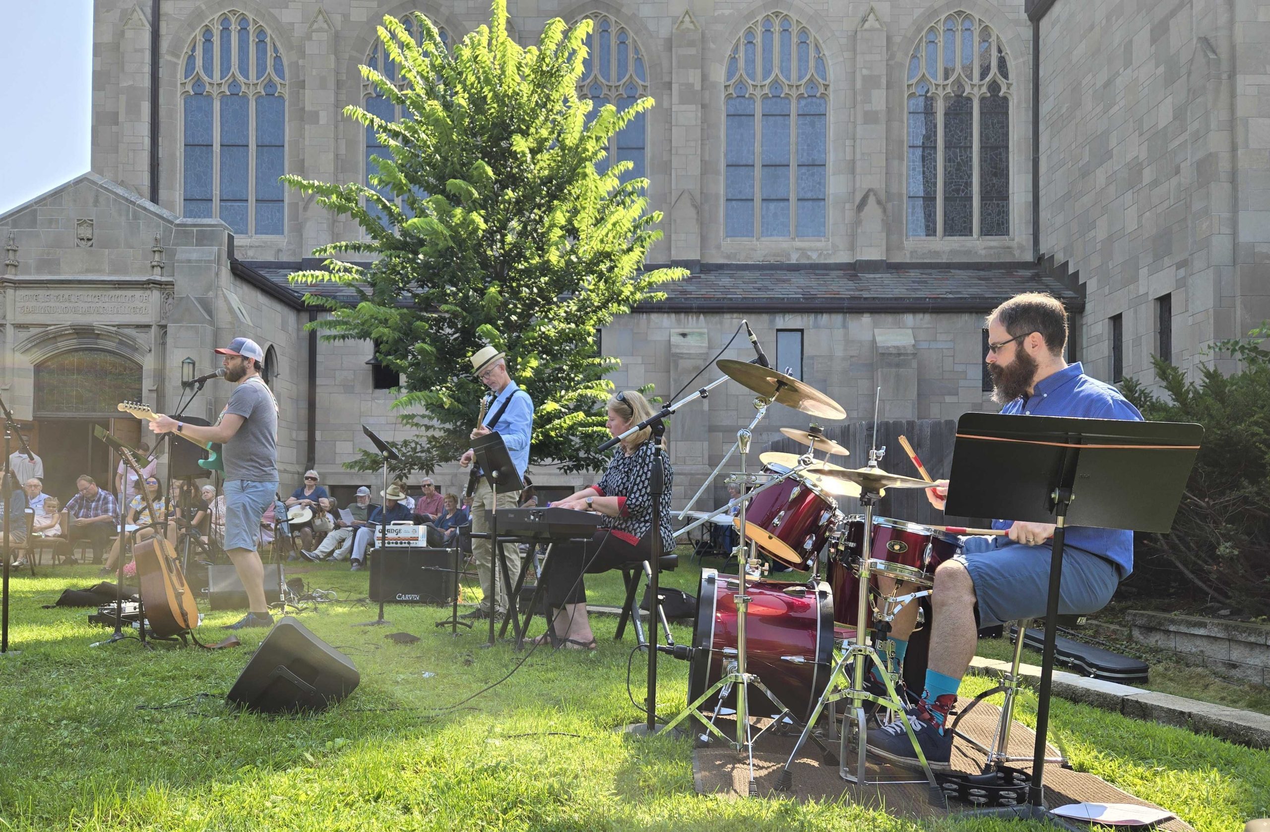 Hamline Church House Band for an outside service
